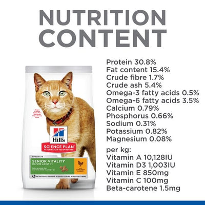 Hill's Science Plan Mature Adult Vitality, Ushqim për mace, 1.5 kg