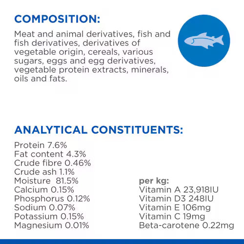 Ushqim i lëngëshëm për mace adulte, Hills Ocean Fish, 85 gr, Chunks & Gravy