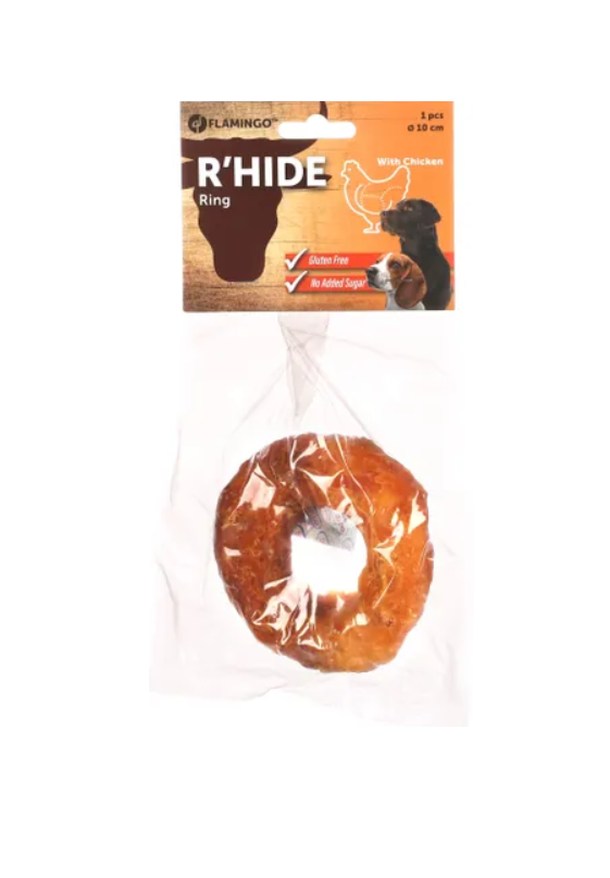Shpërblime për qen me përmbajtje mish pule, Chicken Ring, Flamingo, 110 gr.