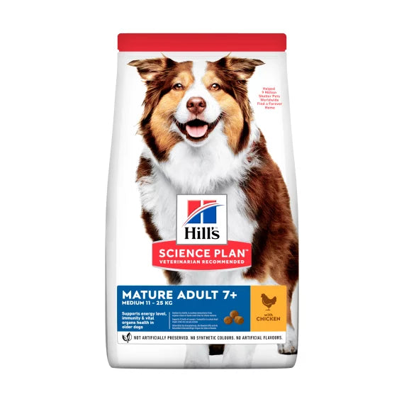 Hills Science Plan Mature, Ushqim me pulë për qen 7+ vjeç, 14 kg