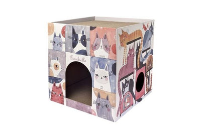 Karton Grithës për mace, SCRATCHING CUBE HIDEOUT 40X40X40CM