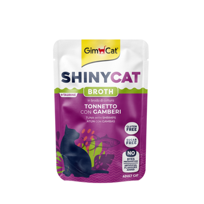 Ushqim i lëngshëm për mace, Shinycat Tuna me Karkalec, 70g