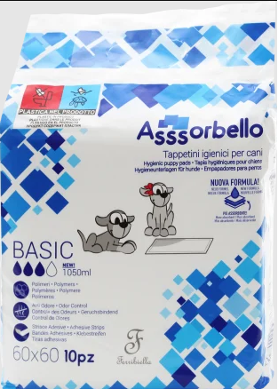Pelena për qen Assorbello Basic, 60 x 60, 50 copë