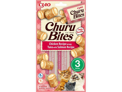 Shpërblime të buta për mace, Churu Bites, Chicken & Tuna & Salmon