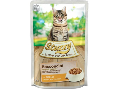 Ushqim i lëngëshëm për mace, me pulë, StuzzyChunks, 85 gr.