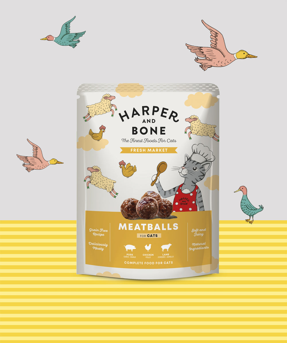 Ushqim i lëngëshëm për mace, Harper and Bone, Fresh Market, 85 gr.