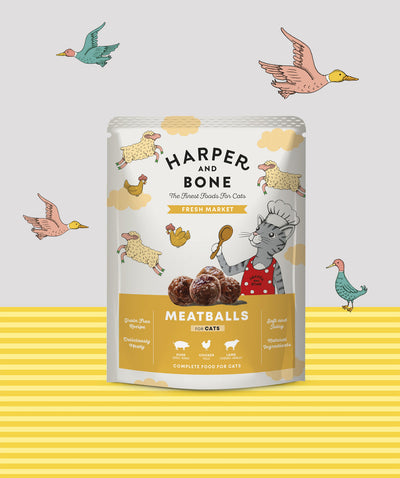 Ushqim i lëngëshëm për mace, Harper and Bone, Fresh Market, 85 gr.