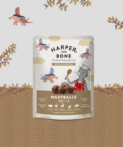 Ushqim i lëngëshëm për mace, Harper and Bone, Wild Mountain, 85 gr.