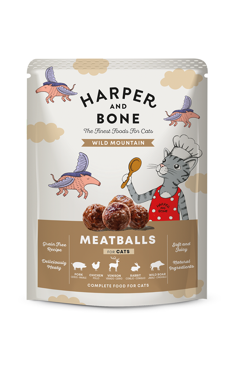 Ushqim i lëngëshëm për mace, Harper and Bone, Wild Mountain, 85 gr.