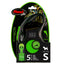 Litar për qen, Flexi S  Neon Green, Tape, 5m.