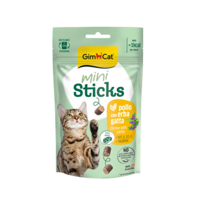 Shpërbime për mace me pulë & catnip, mini sticks, 50 gr.