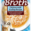 Ushqim i lëngëshëm për mace, Ciao Broth Chicken & Scallop, 40 gr.