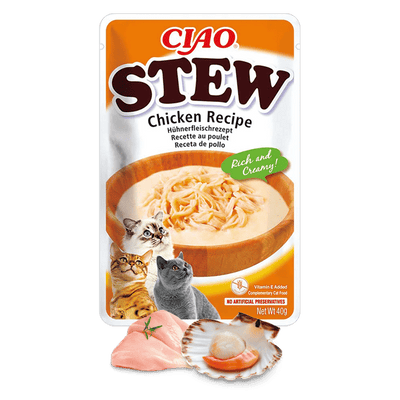 Ushqim i lëngëshëm për mace, Ciao Stew, Chicken, 40 gr.