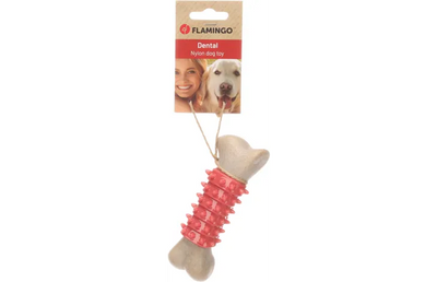 Kocke kafshimi për qen, Toy Nyra Bone S, 13,9x5,3x4,6CM flamingo