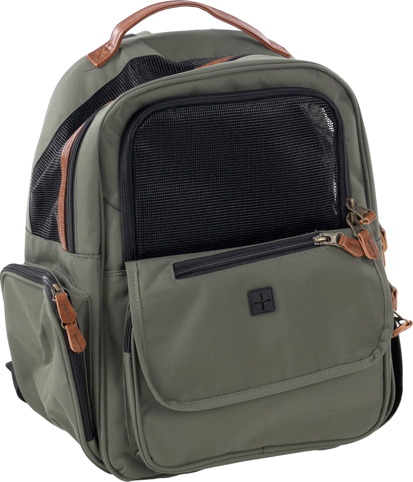 Cante transporti për qen dhe mace, BackPack Wiro Green, A:40cm B:25cm C:41cm