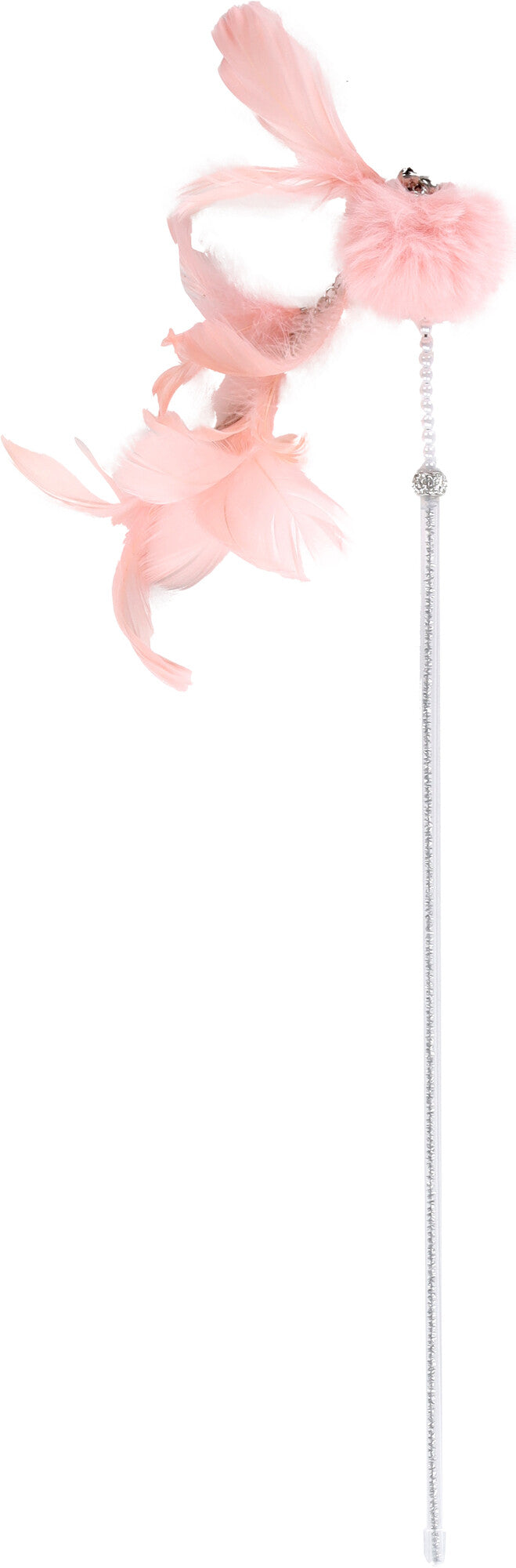Lodër për mace, shkop me pupla dhe zile, Flamingo, 1 pcs