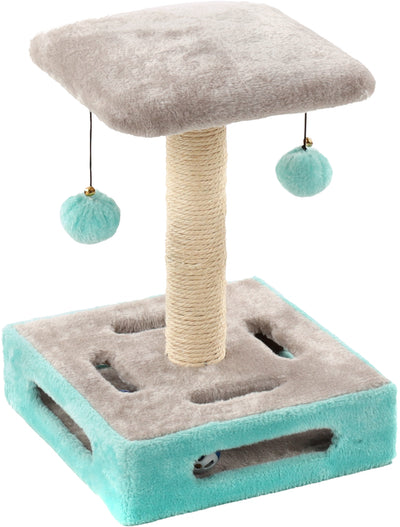 Pemë gërvishëse për mace, Cya 1 Turquoise & Grey, 28cm L x 28cm W x 39cm H