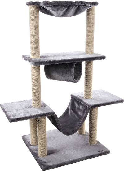 Gërvishëse për mace, Hamza Grey & White, 60x57x122CM