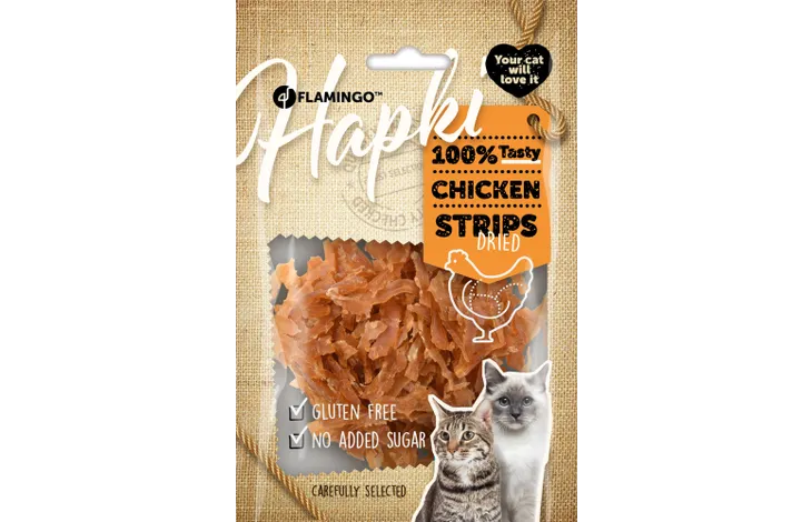 Copeza mishi per mace, Hapki Chicken Strips Dried, 50g