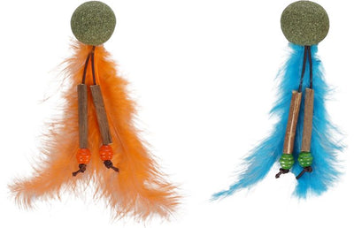 Lodër për mace me catnip dhe pupla, Flamingo, 1 pcs.