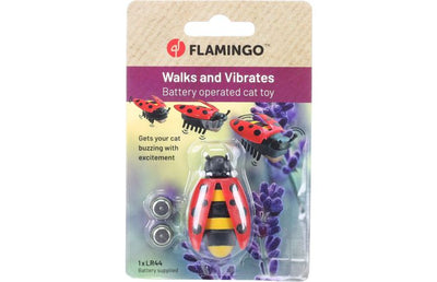 Lodër lëvizëse për mace, me bateri, LadyBug, Flamingo