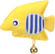 Peshk me catnip dhe zile, Toy Strellow Fish Yellow, Flamigno