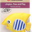 Peshk me catnip dhe zile, Toy Strellow Fish Yellow, Flamigno