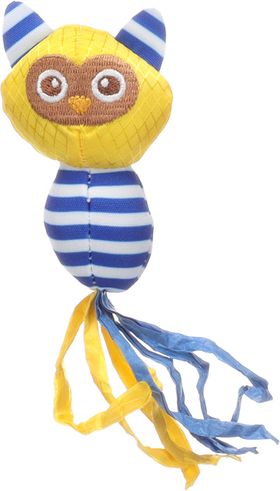 Lodër me catnip për mace, Toy Strellow Owl Yellow, Flamingo