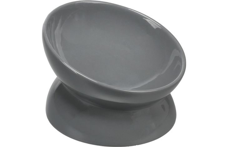 Enë ushqimi dhe uji për mace,  HESSEL ROUND DARK GREY 17,5CM 350ML