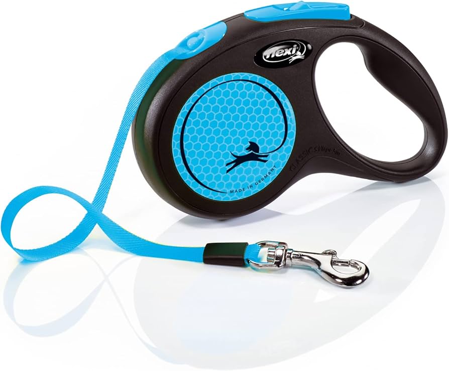 Litar për qen, Flexi S  Neon Blue, Tape, 5m.