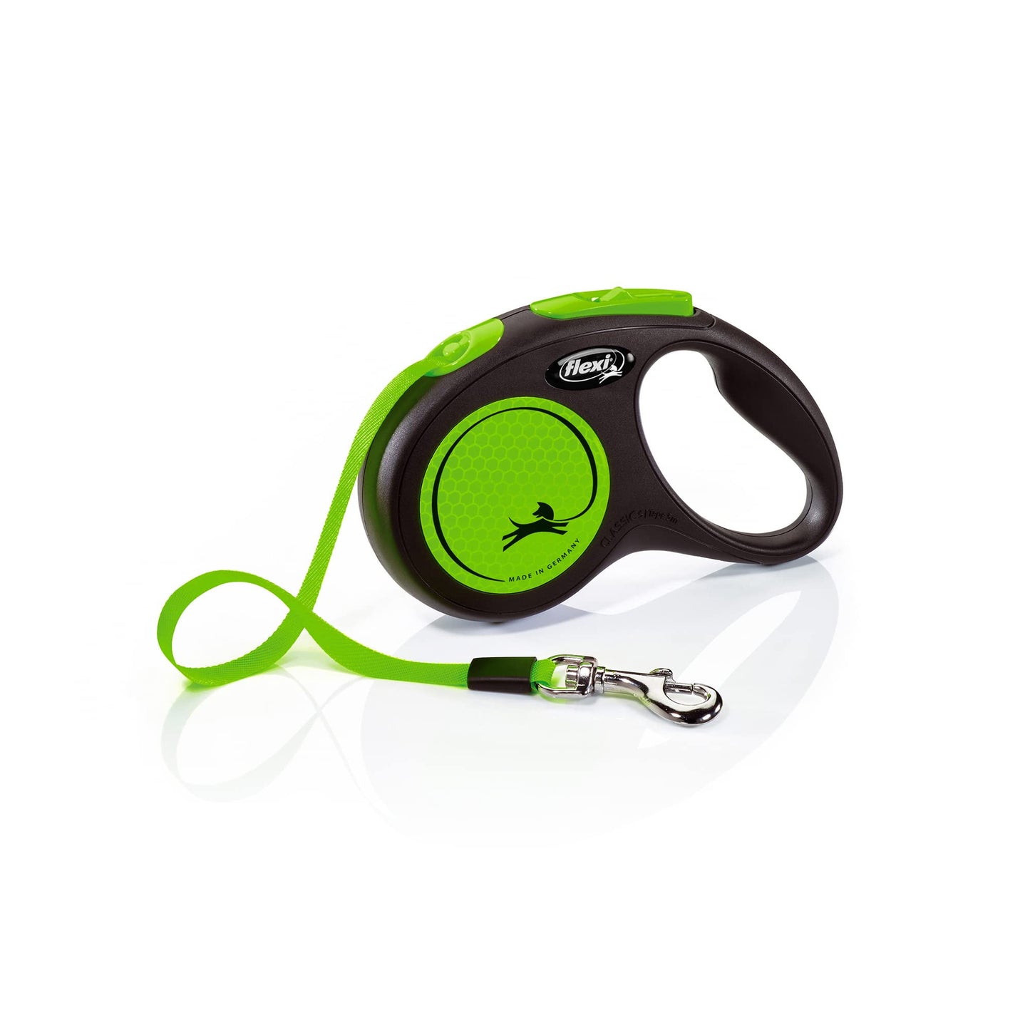 Litar për qen, Flexi S  Neon Green, Tape, 5m.