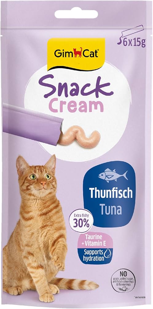 Shpërblime për mace, GimCat Lick Snacks, me tuna, 6 x 15 gr. (Copy)