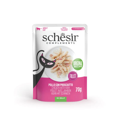 Ushqim komplementar i lëngëshëm, Schesir Chicken & Ham, 70 gr.