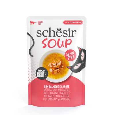 Sup me salmon dhe karrot, per mace, Schesir Soup, 40 gr.