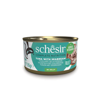 Ushqim i plotë dhe i balancuar, Schesir, Tuna with Seabream in jelly, 85 gr.