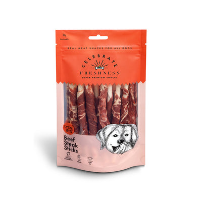 Shpërblime për Qen, Shkopinj me biftek, Celebrate Freshness, 100 gr