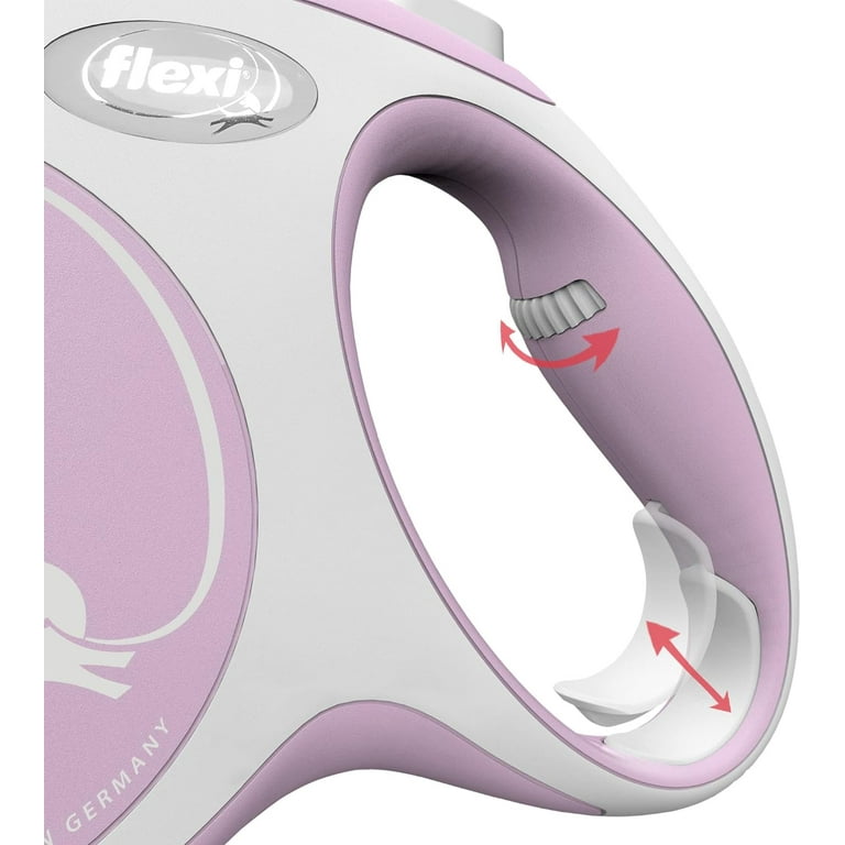 Litar për qen, Flexi New Confort, M, Tape, 5m, Rose.