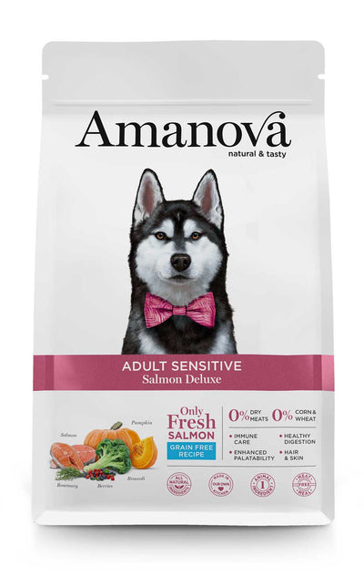 Ushqim për qen, Amanova Adult Sensitive, Salmon, 10 kg