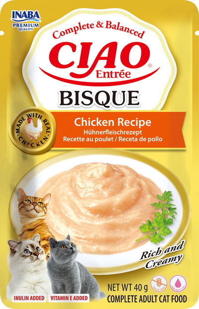 Ushqim i lëngëshëm për mace, Ciao Entree Bisque,  Chicken, 40 gr