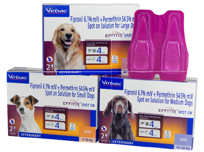 Virbac Effitix 20-40 kg, Pipeta për parazitë të jashtëm, 1 pipet