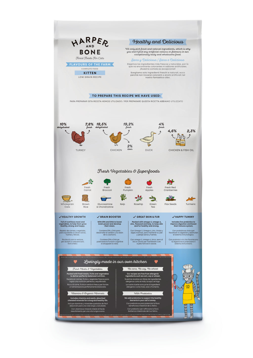 Ushqim për kotele, Harper and Bone, Flavors of the Farm, 2 kg.