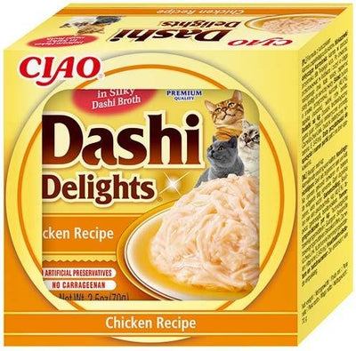 Ushqim i lëngëshëm për mace, Dashi Delights, pulë,70 gr.