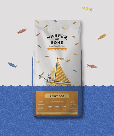 Ushqim për qen, Harper and Bone, Adult Medium/ Large, Ocean Wonders, 12 kg