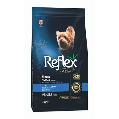 Reflex plus ushqim për qen të racave të vogla, me salmon 3 kg.