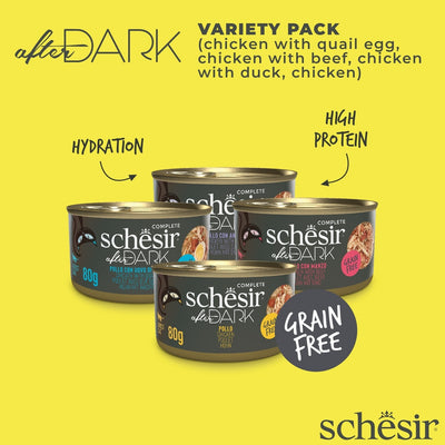 Multi-pack, Schesir After Dark Variety Pack, 12 x 80 gr.