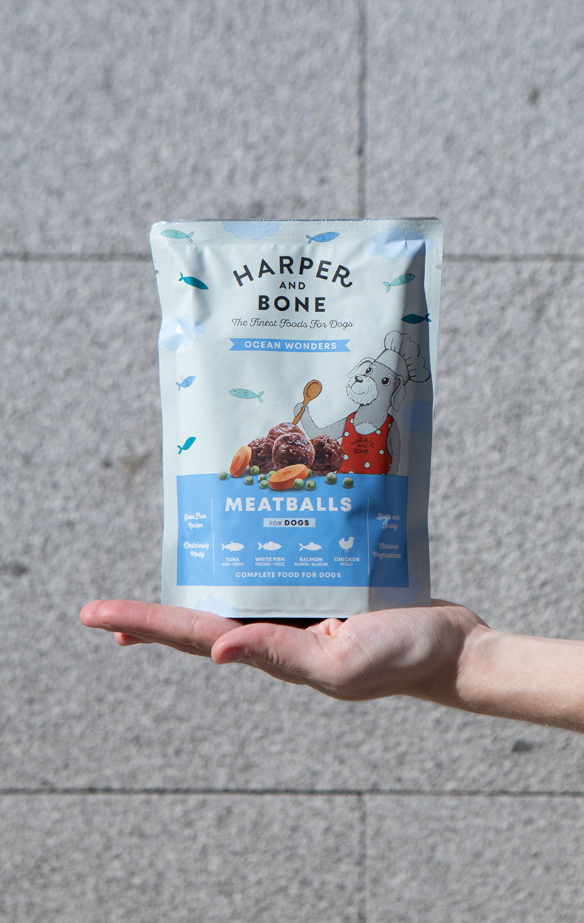 Ushqim i lëngëshëm për qen, Harper and Bone MeatBalls, Ocean Wonders,300 gr.