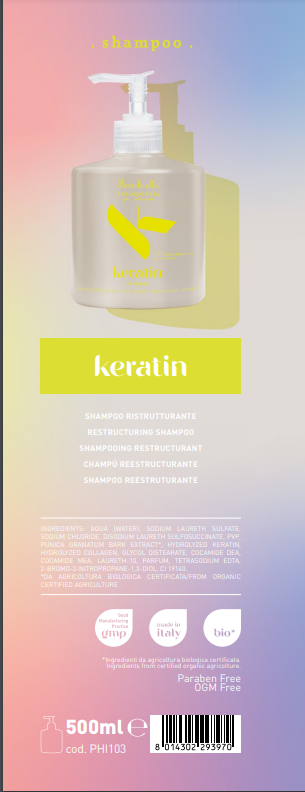 Keratin Shampo profesionale për qen, Ferribiella, 500 ml.