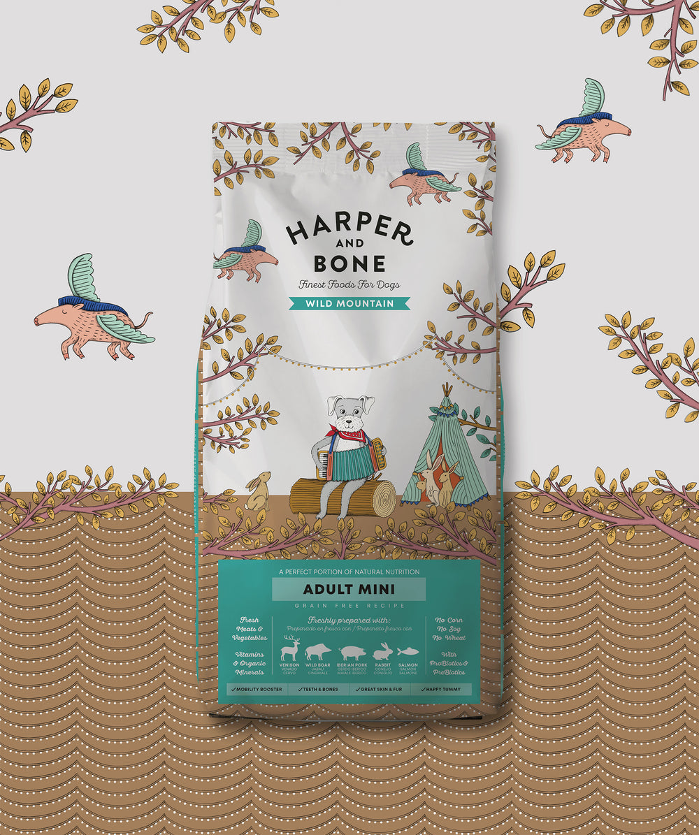 Ushqim për qen, Harper and Bone, Adult Mini, Wild Mountain, 2kg