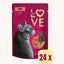 Ushqim i lëngëshëm për mace, me mish gjedhi, My Love, Beef in Gravy, 24 x 85 gr