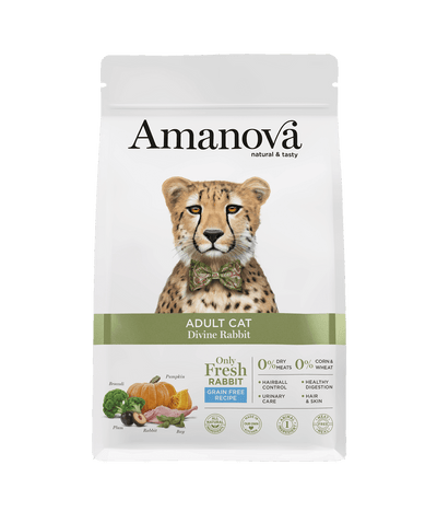 Ushqim për mace, Amanova Adult Cat, Divine Rabbit, No Grain, 1.5 kg